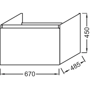 Изображение товара тумба серый антрацит 67 см jacob delafon odeon up eb860-n14