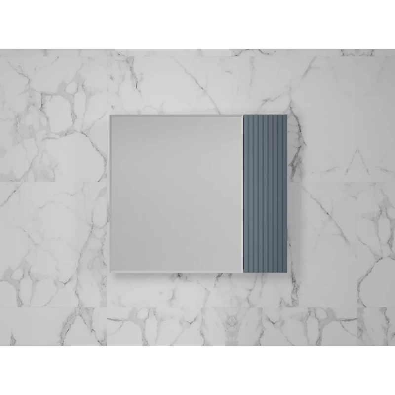Зеркальный шкаф 80x71 см графит матовый/белый матовый L/R Style Line Стокгольм ЛС-00002325