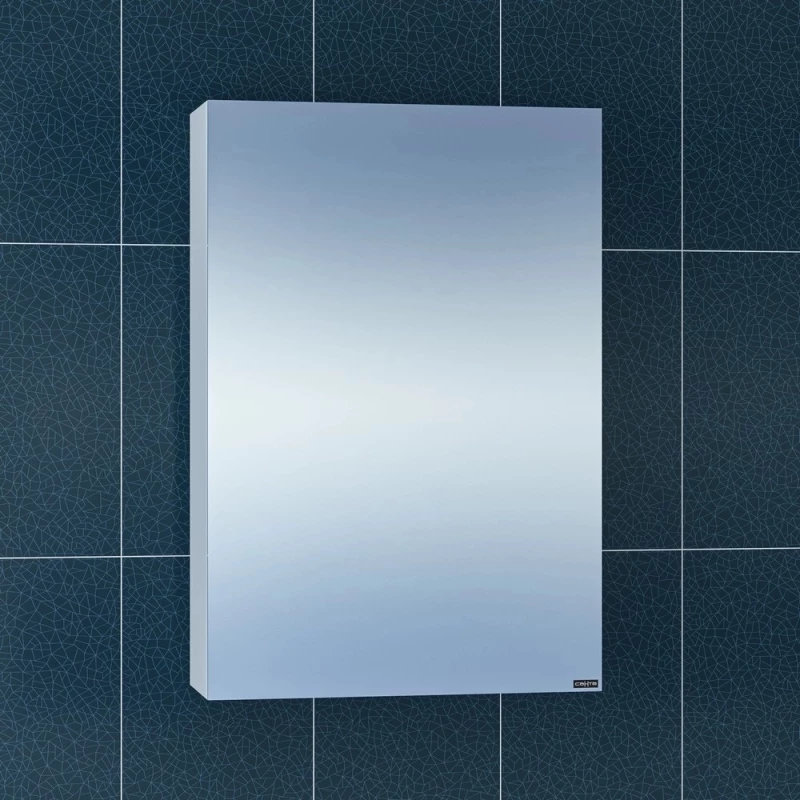 Зеркальный шкаф 50x73 см белый глянец Санта Стандарт 113002