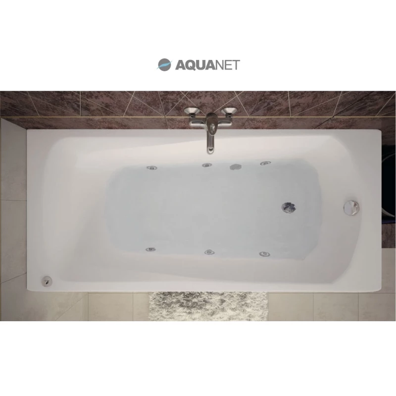 Акриловая ванна 159x69,5 см Aquanet Roma 00205505