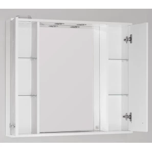 Изображение товара зеркальный шкаф 90x83 см белый глянец style line венеция лс-00000264