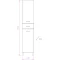Пенал напольный белый глянец с бельевой корзиной R Onika Модерн 404010 - 4