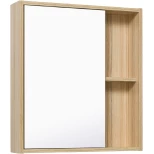 Изображение товара зеркальный шкаф 60x65 см светлое дерево l/r runo эко ут000001834