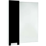 Изображение товара зеркальный шкаф 58x80 см черный глянец/белый глянец l bellezza пегас 4610409002046