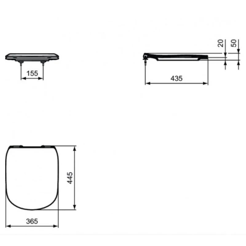 Сиденье для унитаза с микролифтом Ideal Standard Tesi T3527V1