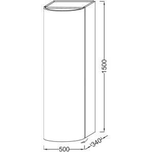 Изображение товара подвесная колонна левосторонняя ледяной коричневый глянец jacob delafon presquile eb1115g-n23