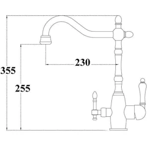 Изображение товара смеситель для кухни с подключением к фильтру zorg sanitary zr 312 yf-33-nickel