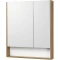 Зеркальный шкаф 70x85 см белый матовый/дуб рустикальный Акватон Сканди 1A252202SDZ90 - 1