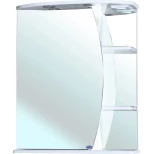 Изображение товара зеркальный шкаф 60x72 см белый глянец l bellezza луна 4612609002017