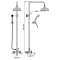 Душевая колонна со смесителем для ванны, верхним и ручным душем хром, ручки хром Cezares Retro RETRO-CVD2-01 - 2