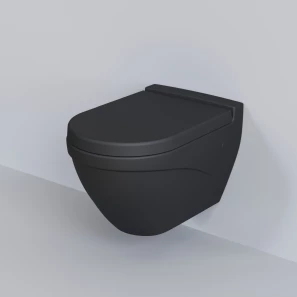 Изображение товара подвесной безободковый унитаз с сиденьем микролифт ambassador nord 133t20201-132t20201