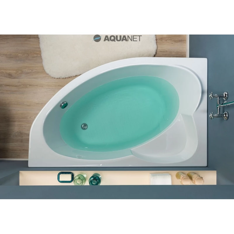Акриловая ванна 159,5x100 см левая Aquanet Sarezo 00205548