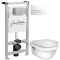 Комплект подвесной унитаз Gustavsberg Hygienic Flush 5G84HR01 + система инсталляции Jacob Delafon E5504-NF + E4326-00 - 1