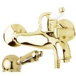 Изображение товара смеситель для ванны золото 24 карат, ручка металл cezares elite elite-vm-03/24-m