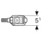 Впускной клапан 3/8" и 1/2" подвод воды сбоку, тип 333 Geberit 136.730.00.3 - 4