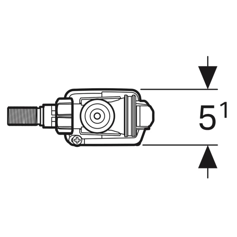 Впускной клапан 3/8" и 1/2" подвод воды сбоку, тип 333 Geberit 136.730.00.3