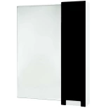 Изображение товара зеркальный шкаф 68x80 см черный глянец/белый глянец r bellezza пегас 4610411001044