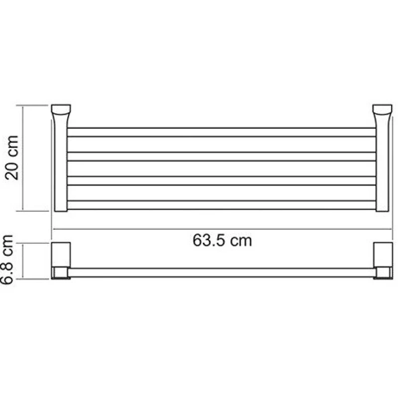 Полка для полотенец 65,3 см WasserKRAFT Leine K-5011W