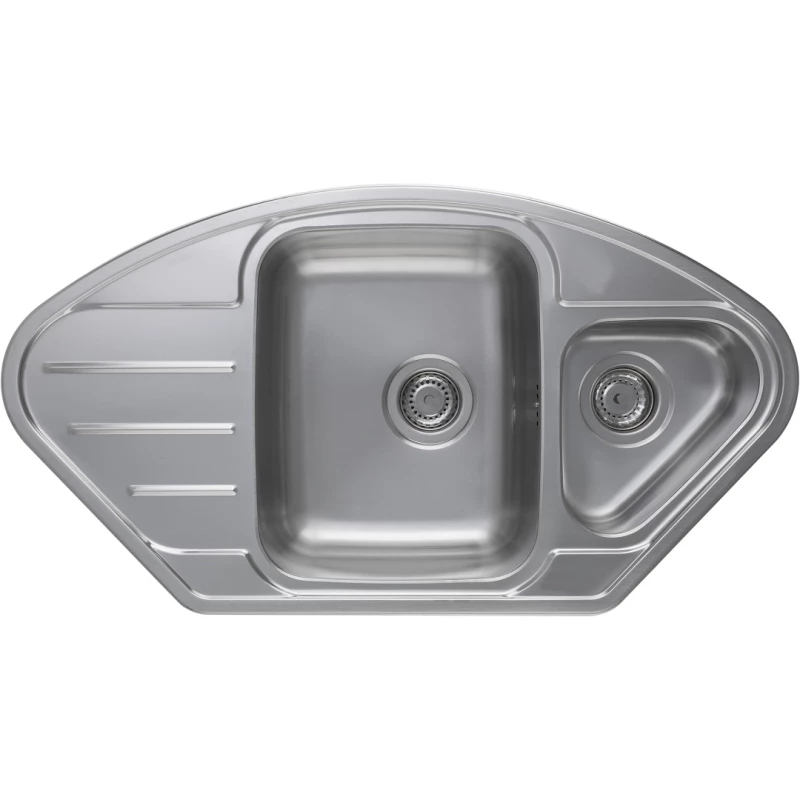 Кухонная мойка полированная сталь Longran Lotus LTP945.510 15XT8P 2C
