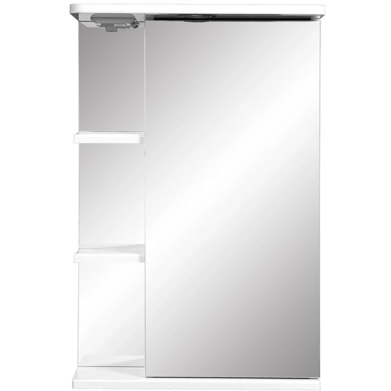 Зеркальный шкаф 55x70 см белый глянец/белый матовый R Stella Polar Нелея SP-00000043