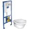Комплект подвесной унитаз Gustavsberg Hygienic Flush 5G84HR01 + система инсталляции Villeroy & Boch 92246100 - 1