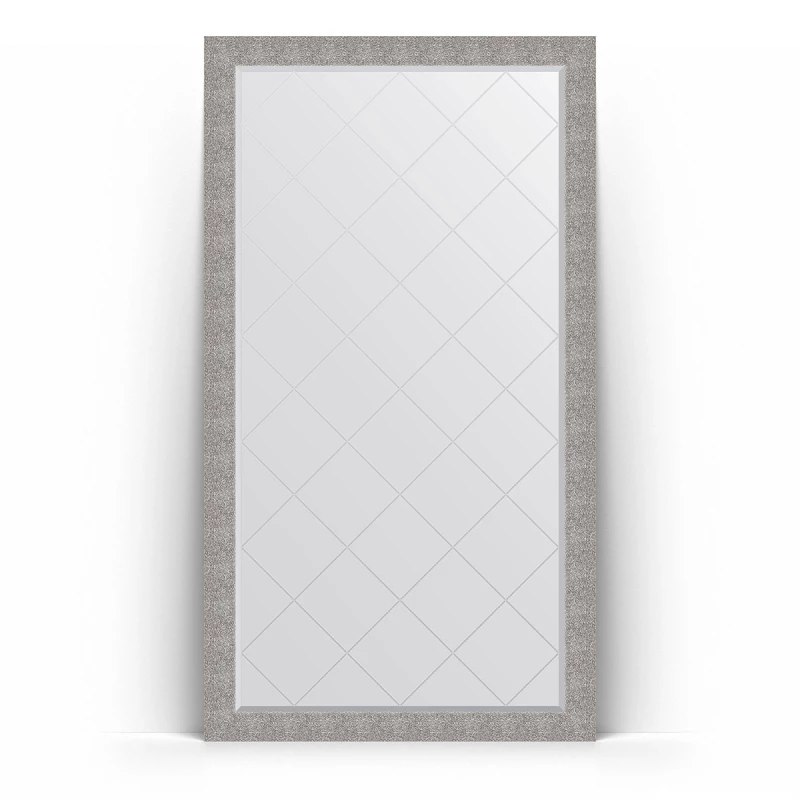 Зеркало напольное 111x201 см чеканка серебряная Evoform Exclusive-G Floor BY 6386 