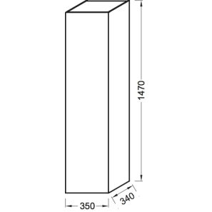 Изображение товара подвесная колонна с реверсивной дверцей ореховое дерево jacob delafon soprano eb984-e16