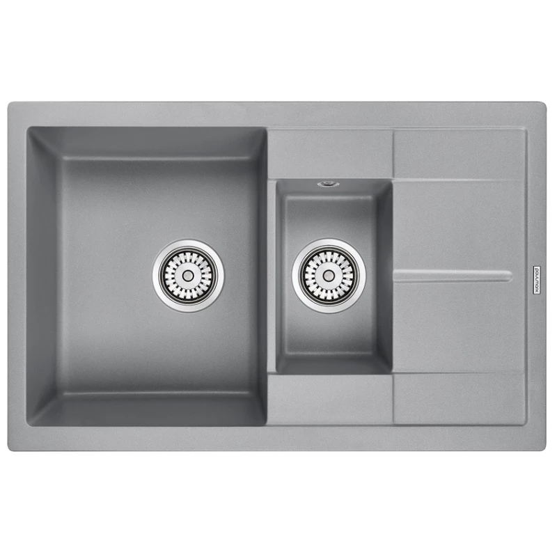 Кухонная мойка Paulmark Feste серый металлик PM237850-GRM