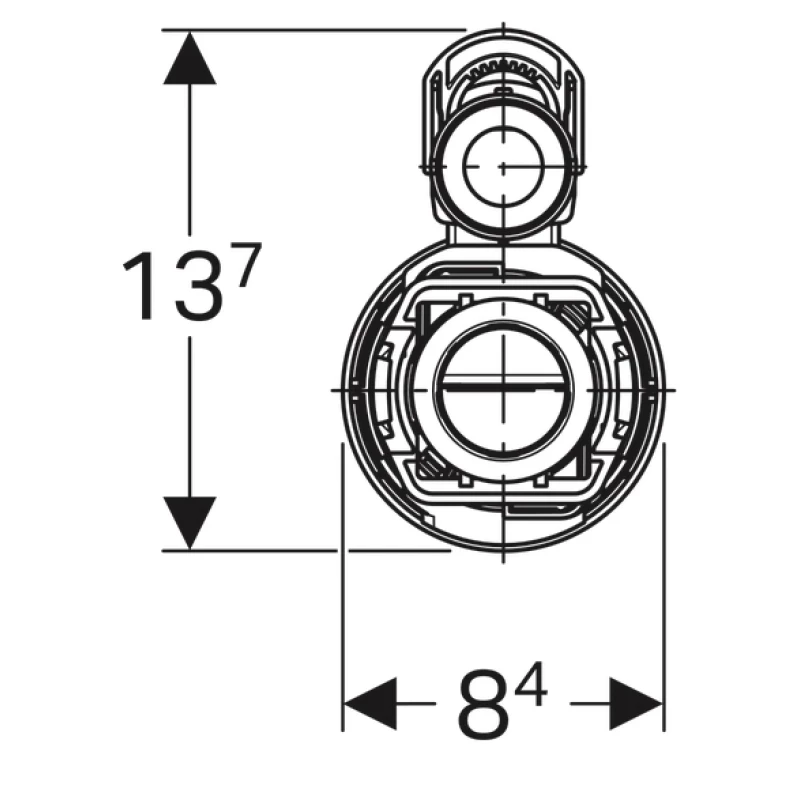 Комплект механизма смыва 3/8" и 1/2" подвод воды универсальный, тип 290-380 Geberit 283.313.21.2
