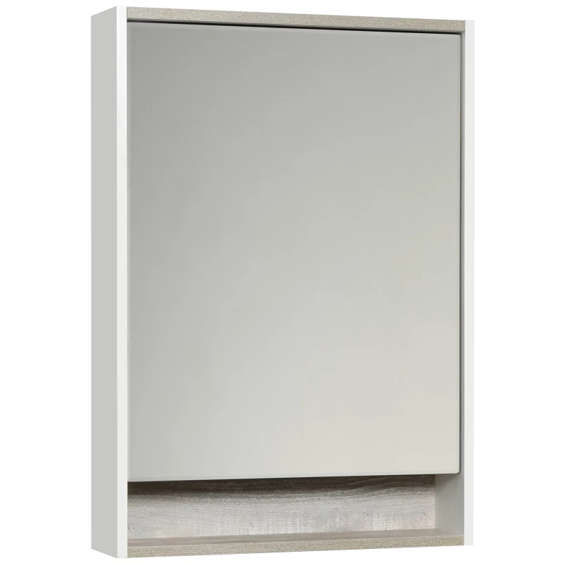 Зеркальный шкаф белый глянец/бетон пайн 60x85 см Акватон Капри 1A230302KPDA0