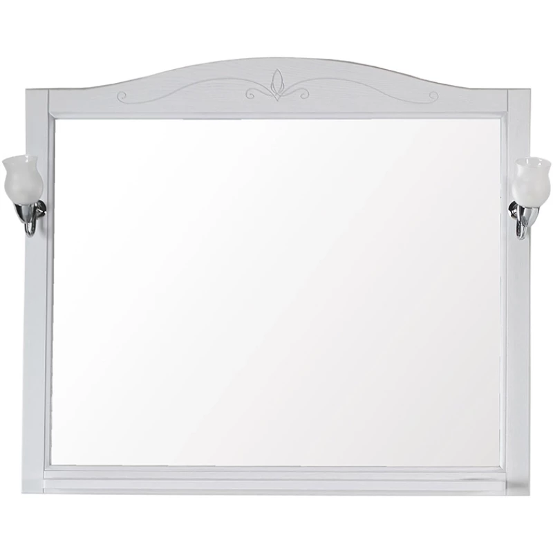Зеркало 103,4x90,1 см белый серебряная патина ASB-Woodline Салерно 4627072675873