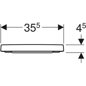 Изображение товара сиденье для унитаза, верхнее крепление geberit renova plan 500.689.01.1