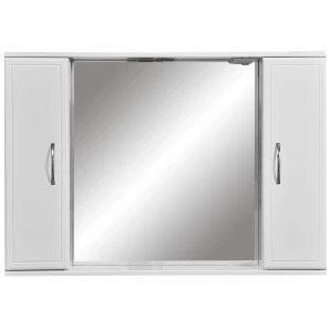 Изображение товара зеркальный шкаф 100x70 см белый глянец/белый матовый stella polar концепт sp-00000135
