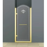 Изображение товара душевая дверь распашная cezares retro 90 см прозрачное c матовым узором retro-a-b-1-90-cp-g-l