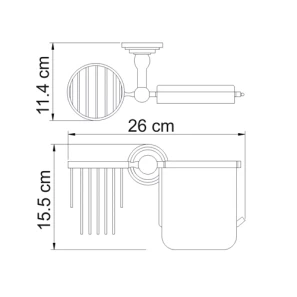 Изображение товара держатель туалетной бумаги и освежителя воздуха wasserkraft ammer к-7059