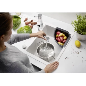Изображение товара кухонная мойка blanco metra 45s compact черный 525913