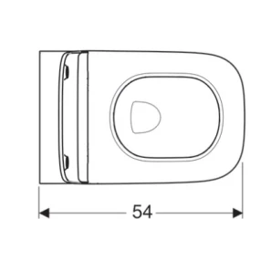 Изображение товара унитаз подвесной geberit smyle square 500.685.01.1 безободковый, с сиденьем микролифт, белый