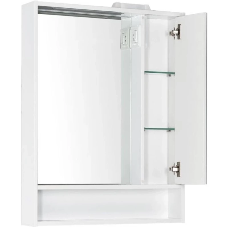 Зеркальный шкаф 65x85 см с подсветкой белый Aquanet Коста 00188404