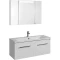 Комплект мебели белый глянец 100 см Акватон Мадрид 1A128001MA010 + 1A70473KPR010 + 1A111602MA010 - 2