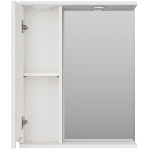 Изображение товара зеркальный шкаф 60x74,5 см белый глянец l misty атлантик п-атл-4060-010л