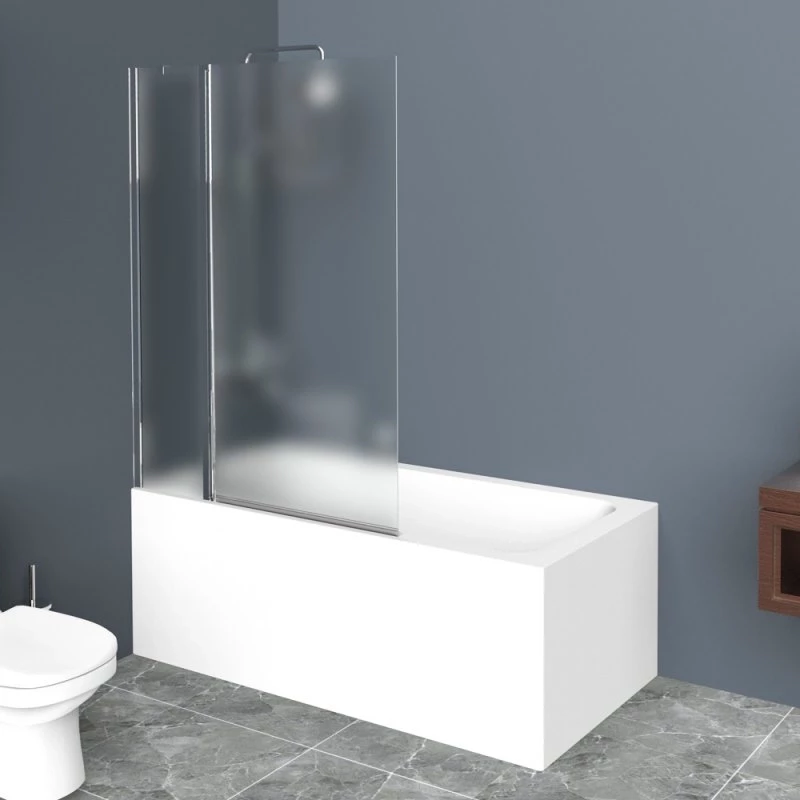 Шторка для ванны 90 см BelBagno UNO-V-11-90/150-P-Cr текстурное стекло