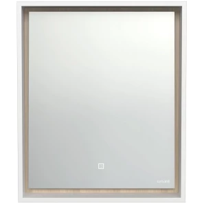 Изображение товара зеркало 60x70 см белый глянец/дуб cersanit louna lu-lou60-os