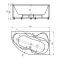 Акриловая гидромассажная ванна 170x105 см правая пневматическое управление плоские форсунки Aquatek Вега-170 - 8