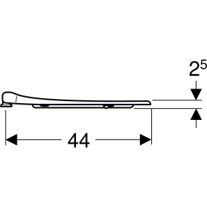 Изображение товара сиденье для унитаза, верхнее крепление geberit renova comfort 500.680.01.1