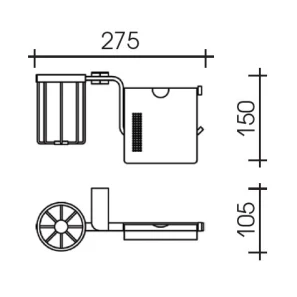 Изображение товара держатель туалетной бумаги schein allom 226e-2-r