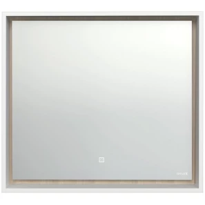 Изображение товара зеркало 80x70 см белый глянец/дуб cersanit louna lu-lou80-os
