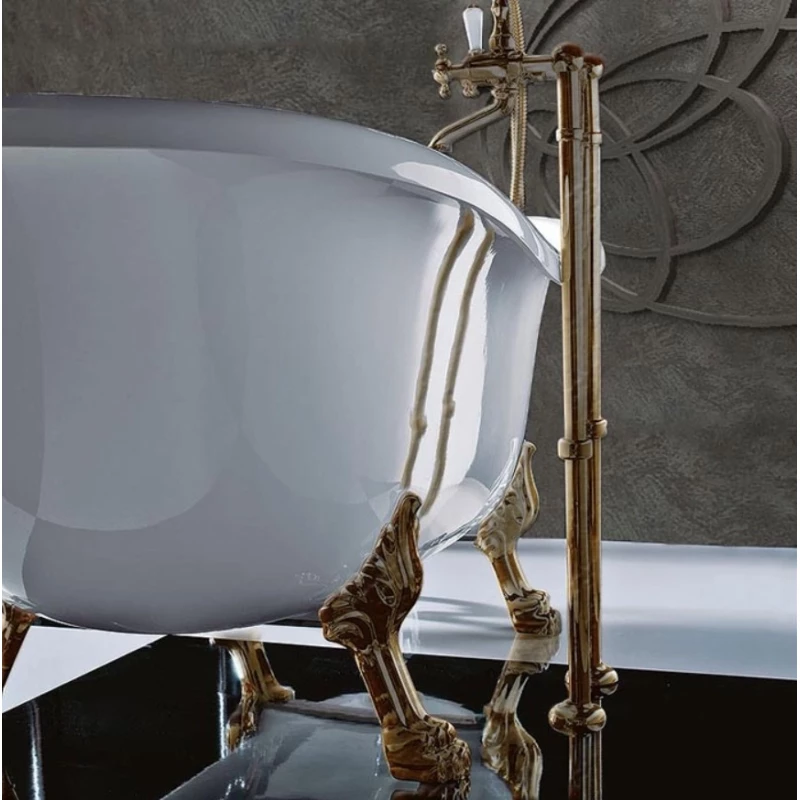 Ванна из литьевого мрамора бронзовые лапы 176x80 см Tiffany World TW176bi/br