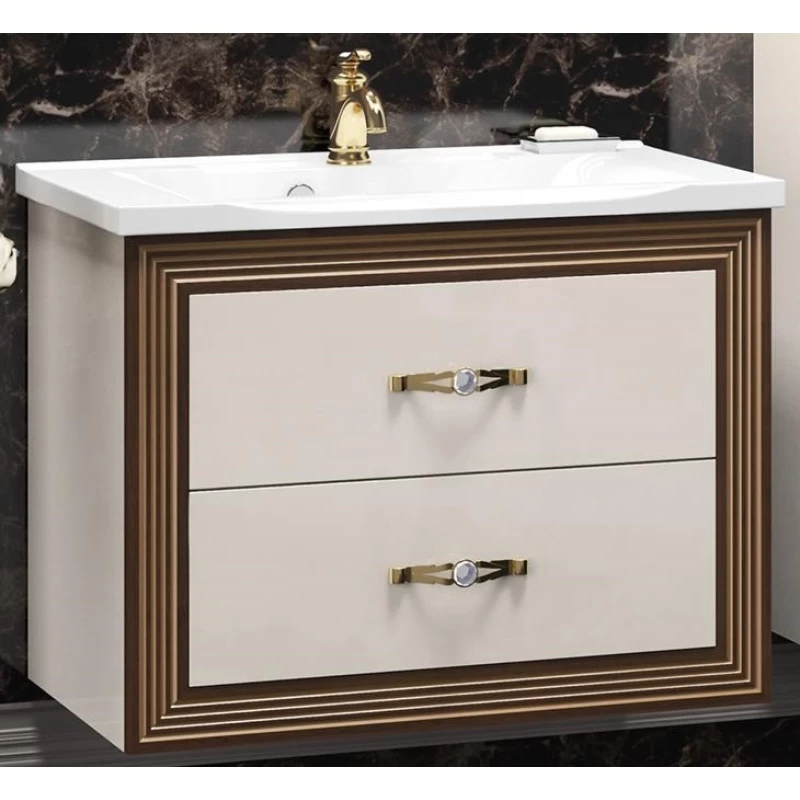 Комплект мебели белый золотая патина 100 см Opadiris Карат KARAT100KOMG