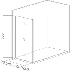 Изображение товара боковая стенка 100 см good door cofe sp-100-c-b прозрачное