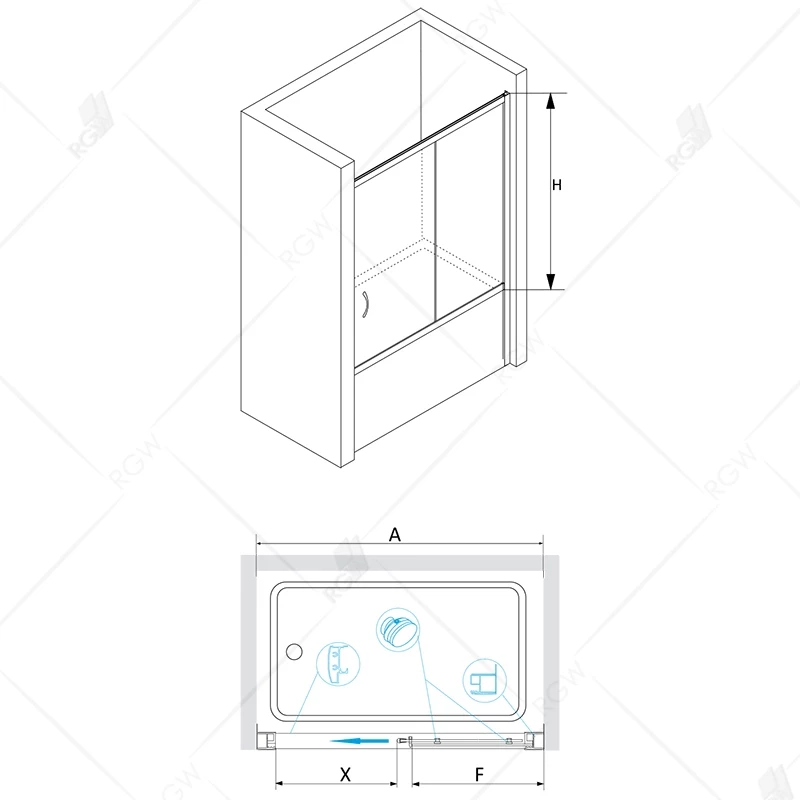 Шторка для ванны 180 см RGW SC-62 Screens 01116218-11 прозрачное